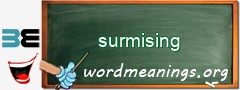 WordMeaning blackboard for surmising